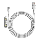Кабель Baseus Zinc Magnetic USB - Micro USB+Lightning+Type-C 3A 1м Белый, фото 3