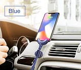 Кабель-держатель Baseus Car Mount USB Cable Lightning to USB Синий, фото 2