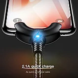 Кабель-держатель Baseus Car Mount USB Cable Lightning to USB Синий, фото 5