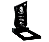 ПАМЯТНИК ОДИНАРНЫЙ ВЕРТИКАЛЬНЫЙ ИЗ ГРАНИТА А-23 ЩУЧИН И ОБЛАСТЬ