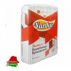 Полотенца бумажные однослойные ZZ-сложения Yanka Эконом, 23*23см, 200л, РБ