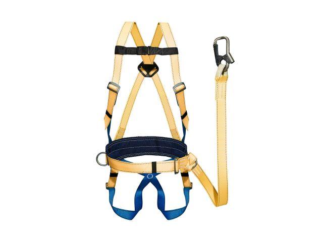 Удерживающая страховочная привязь УСП-2Ж+Строп А 10м (лента) (р-р L) (регулировка от S до L (обхват пояса