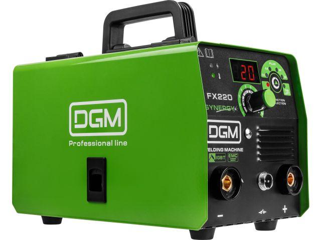 Полуавтомат сварочный DGM FX220 (230В, 20-180 А, 65 В, FLUX/MMA/TIG LIFT, байонетный разъем, без газа)