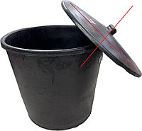 Ведро гибкое с крышкой, DLT, 70л (факт. 65л), тип RUBBERBUCK, арт.2912