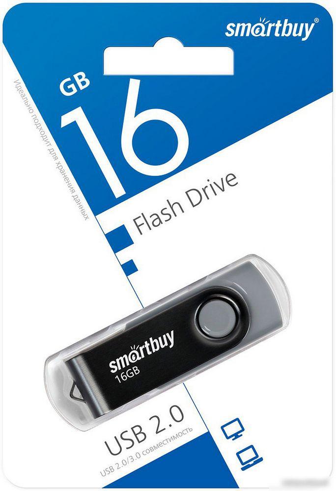 USB Flash SmartBuy Twist 16GB (черный), фото 1