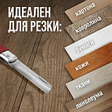 Нож универсальный складной ТУНДРА, деревянная рукоятка, прямое лезвие, нержавеющая сталь, фото 2