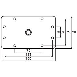 Кронштейн KUPO KS-048 1-1/8"(28MM) JUNIOR RECEIVER WALL PLATE