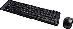 Комплект беспроводной клавиатура + мышь Logitech Wireless Combo MK220 черный (920-003169)