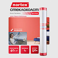 Малярный стеклохолст (паутинка) Nortex Deco! Плотность 40г/м2. Площадь 50 м2.