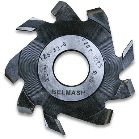 Фреза пазовая с подрезающими зубьями BELMASH 125х32х6 мм