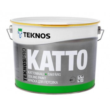 Teknos Pro Katto - Высококачественная краска для потолков, 9 л , Финляндия