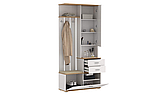 Шкаф для прихожей 65.08 Антре с зеркалом (белый/дуб вотан) Олмеко, фото 3