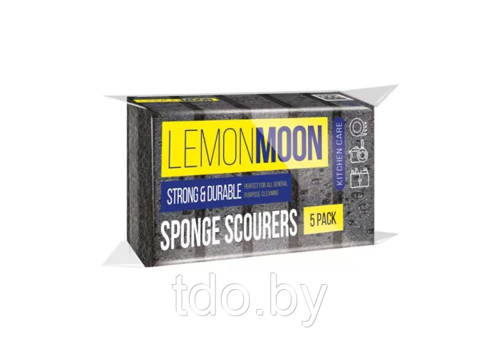 Губка для посуды 96х64х27 поролон 5 шт Lemon Moon, L005