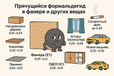 Формальдегид в фанере и других материалах: сколько его на самом деле?