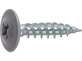 Саморез 4.2х19 мм с прессшайбой, цинк, острый, RAL 7004 (150 шт в пласт. конт.) STARFIX