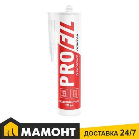 Силиконовый герметик Soudal Profil санитарный прозрачный, 270 мл, фото 2