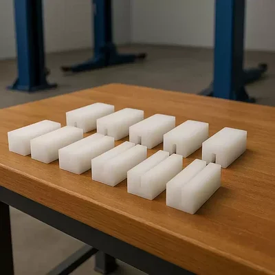 Изготовление фторопластовых направляющих для автоподъемников