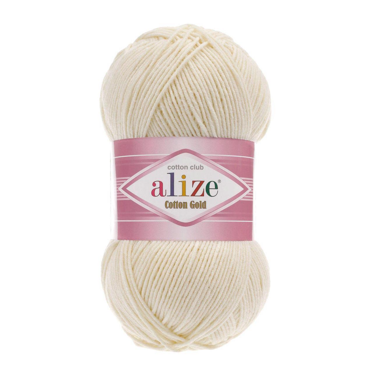 Пряжа Ализе Коттон Голд (Alize Cotton Gold ) цвет 878 нежный крем