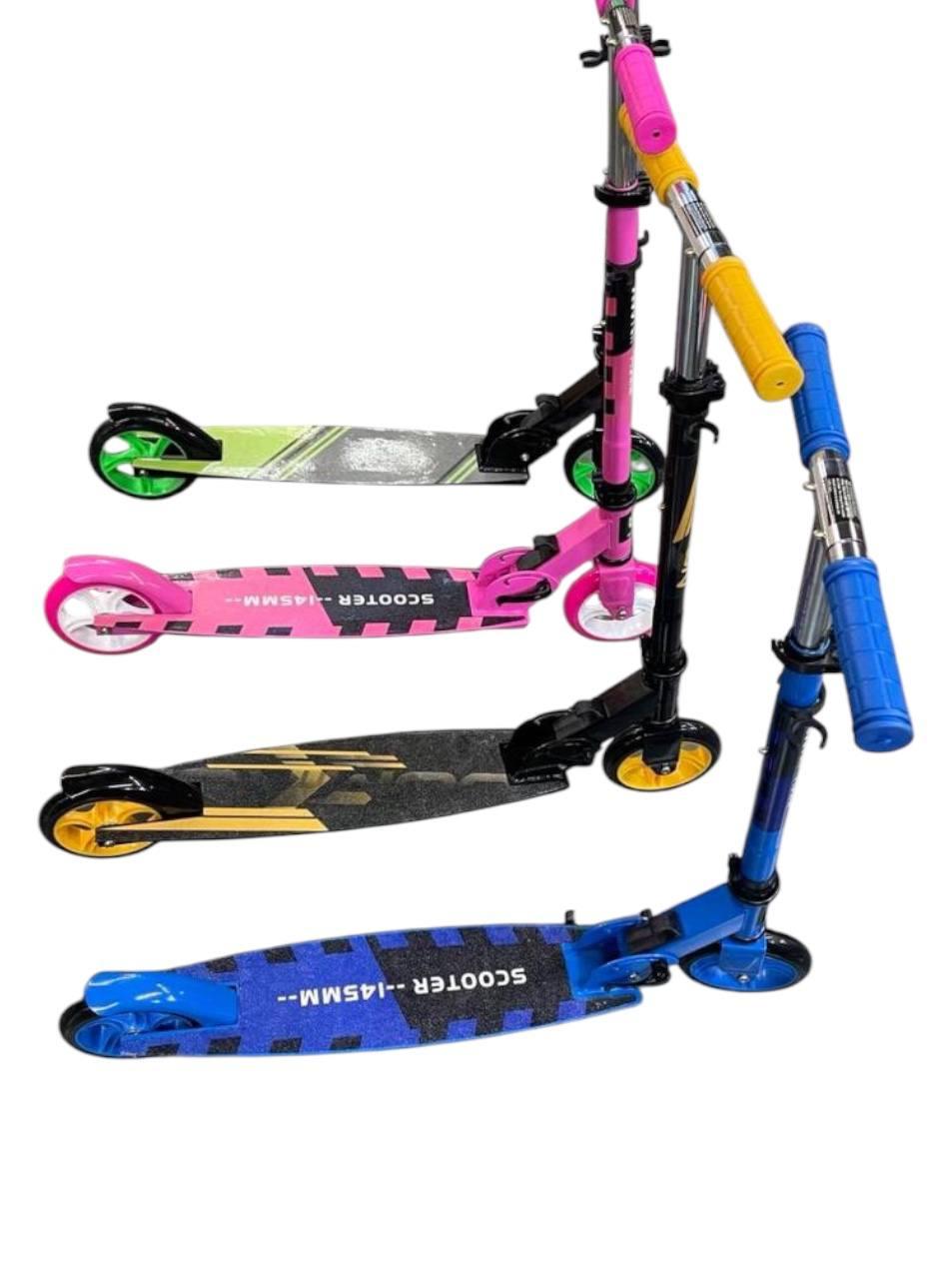 Самокат складной двухколёсный Scoooter. арт. 2021, цвет в ассортименте