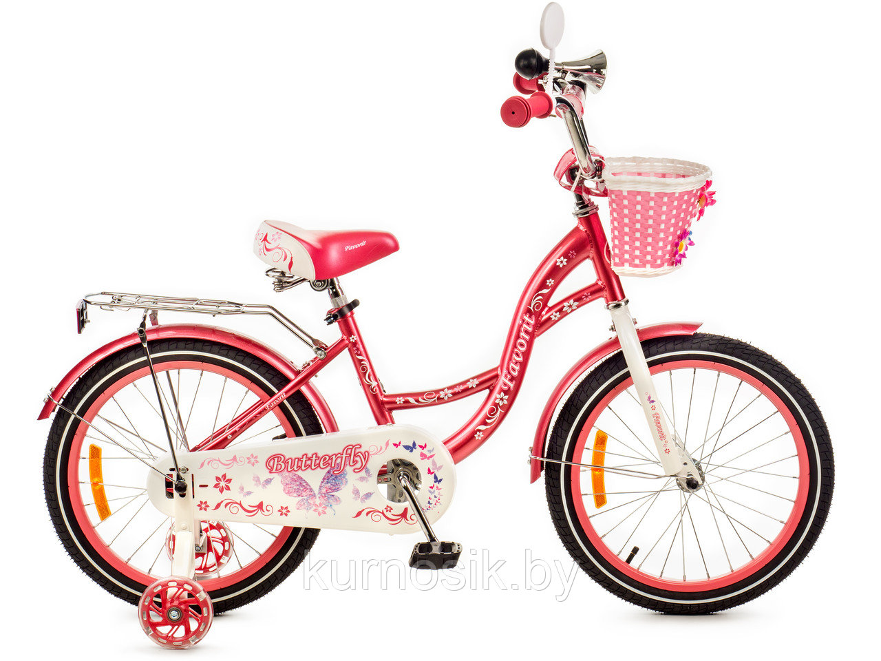 Детский двухколесный велосипед Favorit Butterfly 20" для девочки 6-9 лет