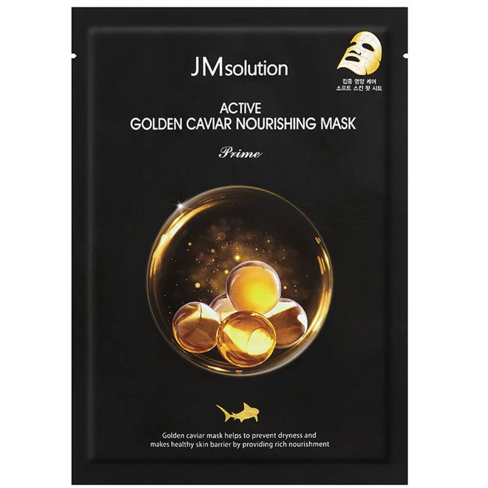 Ультратонкая тканевая маска с золотом и икрой JMsolution Active Golden Caviar Nourishing Mask Prime - 30 мл