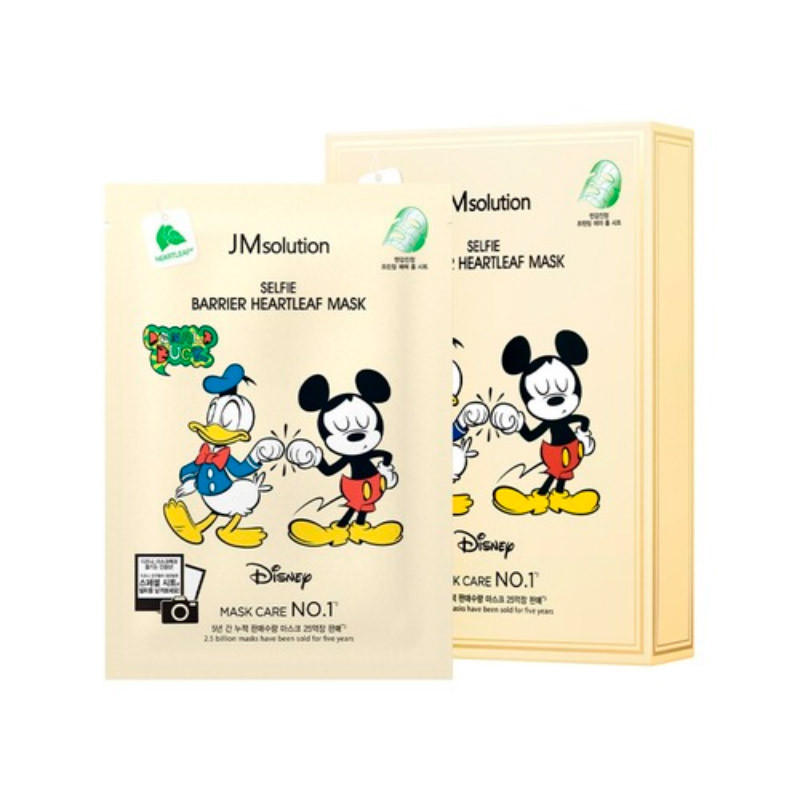 Тканевая маска с хауттюйнией JMsolution Disney Collection Selfie Barrier Heartleaf Mask 30мл