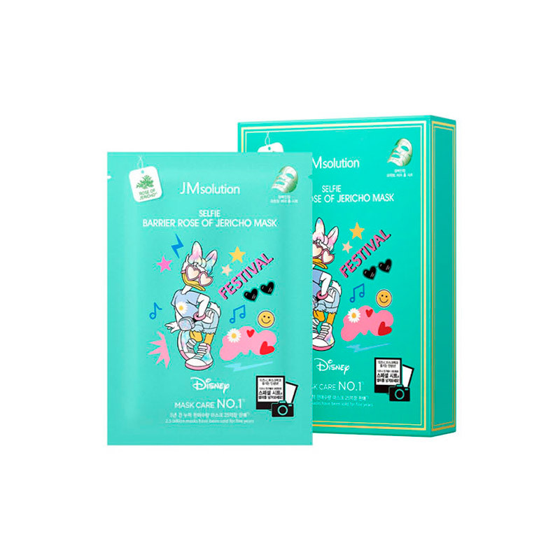 Тканевая маска с розой иерихона JMsolution Disney Collection Selfie Barrier Rose of Jerico 30мл
