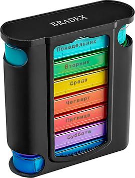 Контейнер для таблеток НЕДЕЛЬКА, чёрный