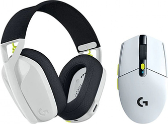 Logitech Наушники + мышь беспроводные G435 SE + G304 SE GAMING COMBO WHITE+BLACK+YELLOW