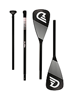 Весло для Сапборда SUP-доски ДВОЙНОЕ, составное Черно-Белый