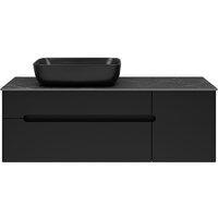 Мебель для ванных комнат Misty Тумба под умывальник Роял 120 П-Роя-01120-021П2Я (подвесная, черный)