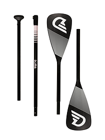 Весло для Сапборда SUP-доски ДВОЙНОЕ, составное Черно-Белый