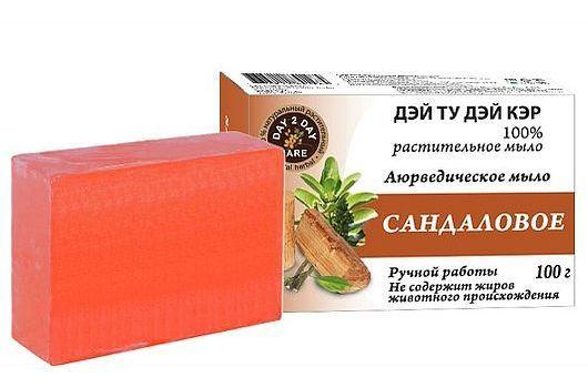 Аюрведическое мыло 100% натуральное Сандал Day 2 Day Care, 100г