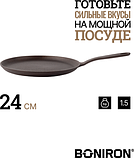 Сковорода чугунная блинная BONIRON c литой ручкой диаметр 240-h15, фото 2