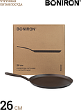 Сковорода чугунная блинная BONIRON c литой ручкой диаметр 260-h15, фото 4
