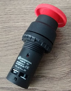 Кнопка грибковая моноблок с фиксацией PLMF1R (1NC+1NO) IP54