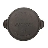 Сковорода чугунная жаровня BONIRON с литыми  ручками диаметр 260-h65, фото 2