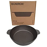 Сковорода чугунная жаровня BONIRON с литыми  ручками диаметр 260-h65, фото 3