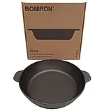 Сковорода чугунная жаровня BONIRON с литыми  ручками диаметр 280-h65, фото 3