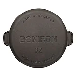 Сковорода чугунная жаровня BONIRON с литыми  ручками диаметр 320-h70, фото 2
