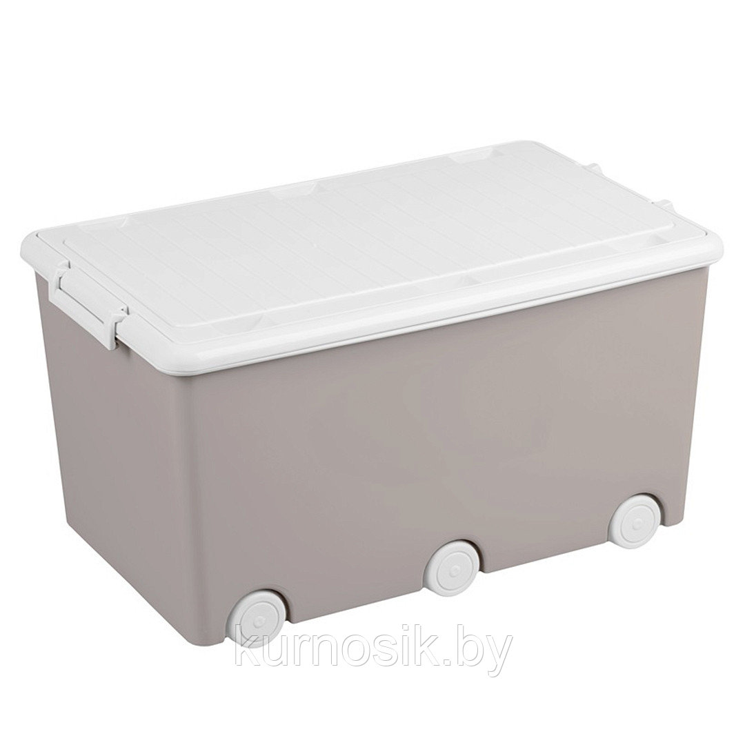 Ящик для игрушек Tega на колёсах 50 л Linen