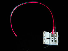 Коннектор 2pin 8мм (1 разъем) с проводом для светодиодной ленты 2835(3528)
