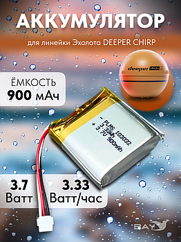 Li-ion аккумулятор для Deeper Chirp 900mAh