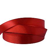 Лента атласная, 1,5 см*23 м, красный