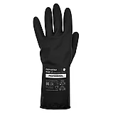 Перчатки защитные ADM Professional КЩС-2 латексные, размер XL, черные, фото 3
