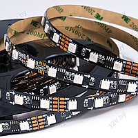 Светодиодная лента SPI-5000-5060-60 12V Cx3 RGB-Auto (Arlight, Black 10mm, 13.2W/m, IP20)  [L]