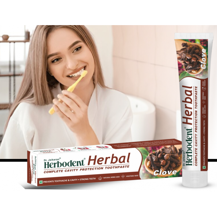 Зубная паста травяная с Гвоздикой Herbodent Herbal Clove, 100 гр