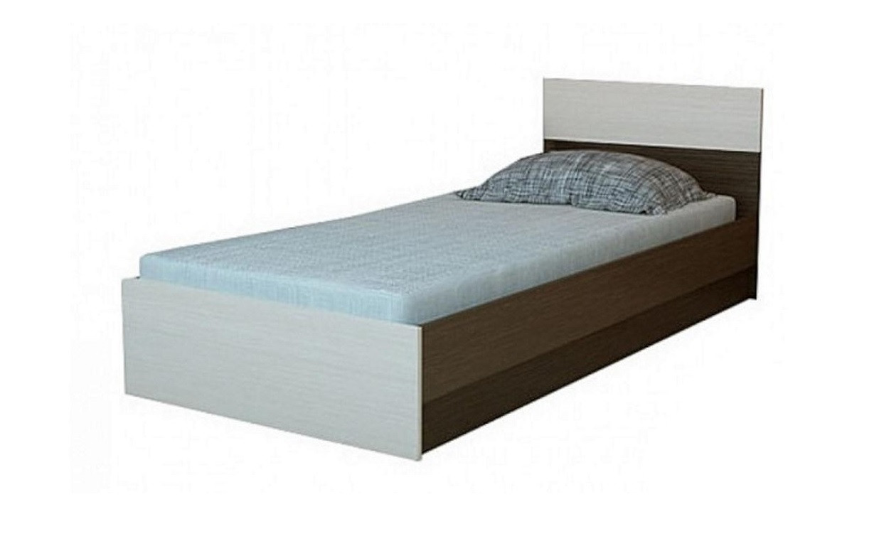 Кровать 0,8 Юнона - Венге / Дуб - Венге (Горизонт)