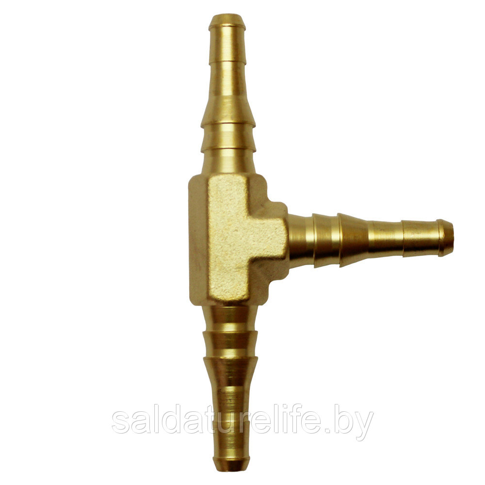 Тройник ф 6/9х6/9х6/9мм универсальный латунь