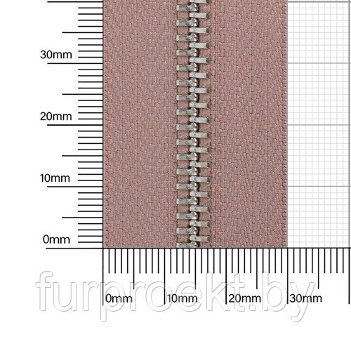 Молния № 5 металл-ая двухсторонняя никель полир 404 М